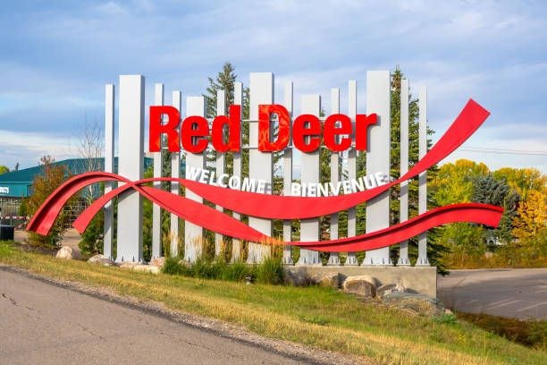 Red Deer Welcome Sign